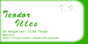 teodor illes business card